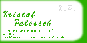 kristof palesich business card